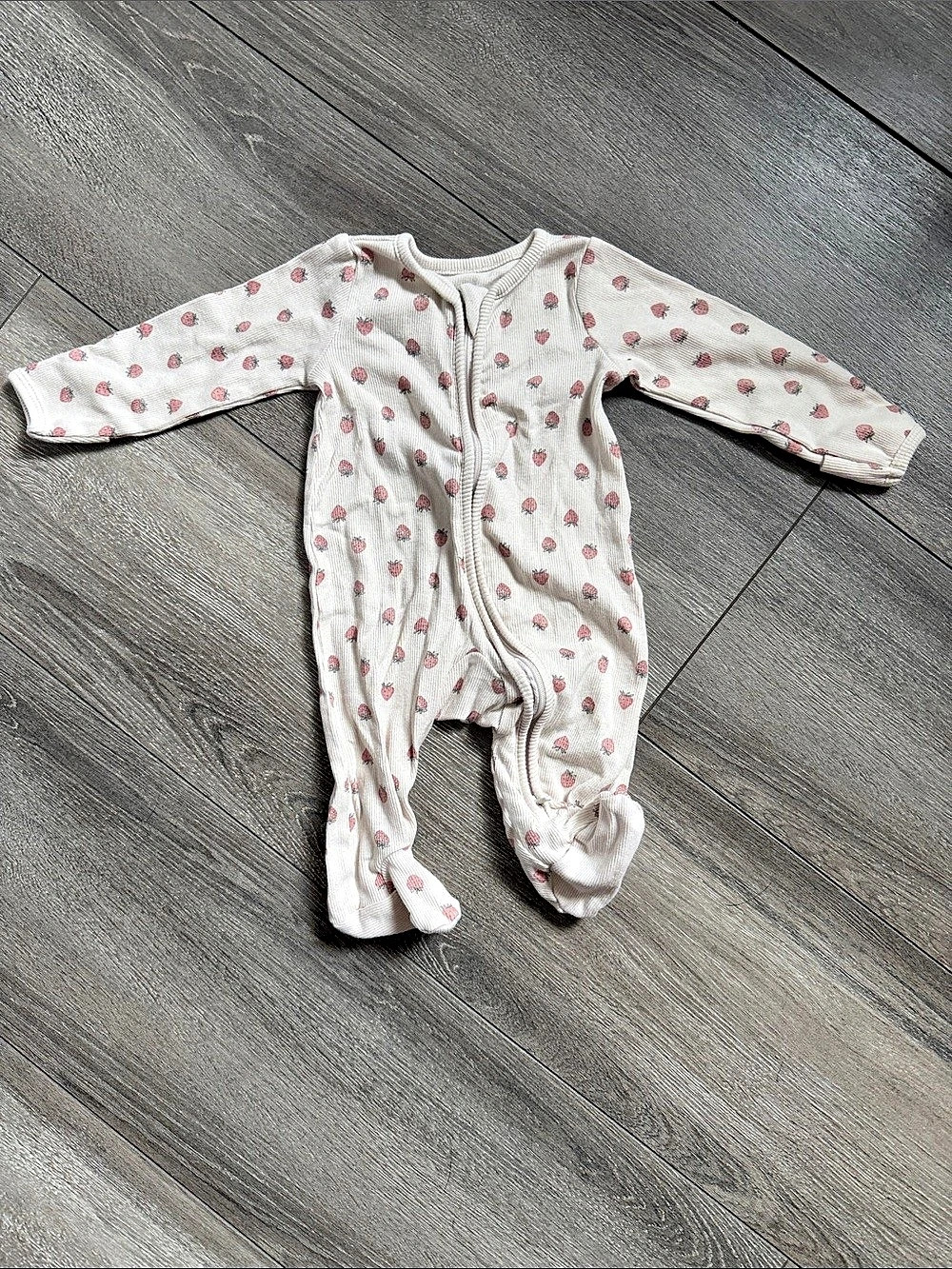 Strawberry Print Footie